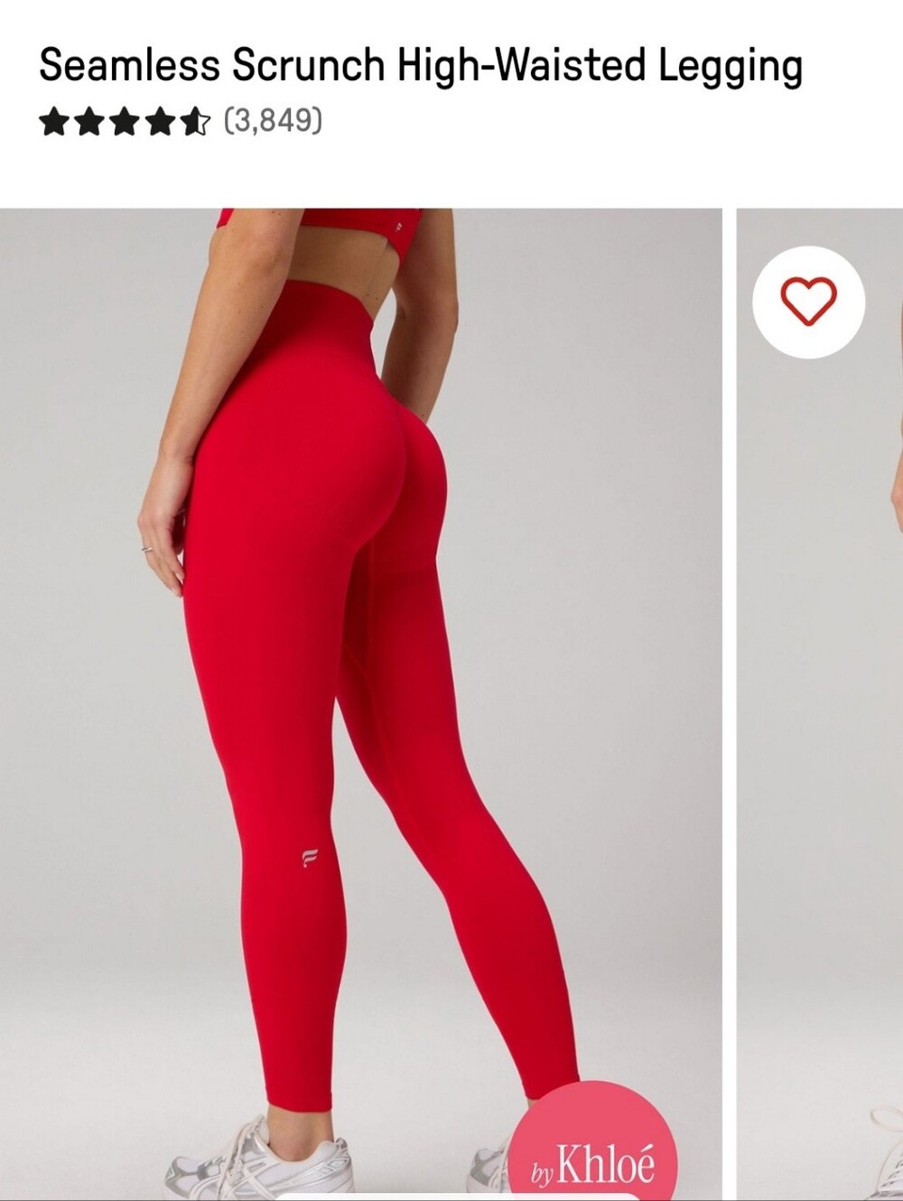 Fabletics High-Waist Red Leggings